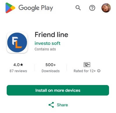download friend line from google play